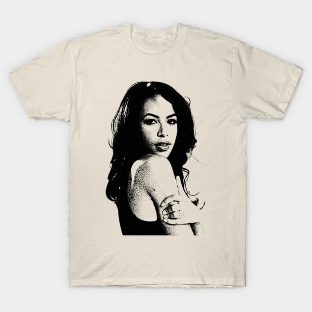 Black White Aaliyah T-Shirt by Legacy BG